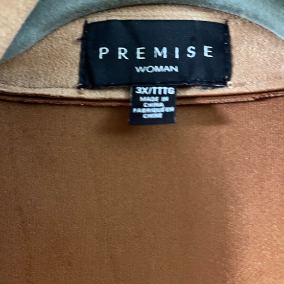 Premise Woman Faux Suede long Jacket/Coat Plus size 3x - Picture 3 of 7